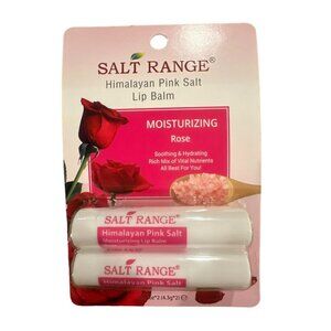 1 x 2pc Set Salt Range Lip Balms ROSE Himalayan Pink Salt Moisturizing Balm